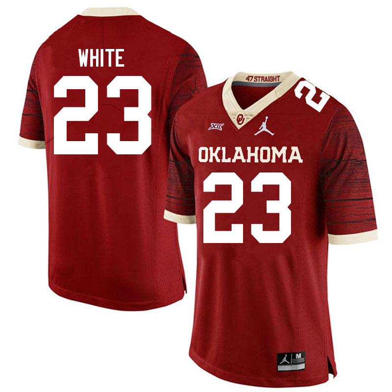 Oklahoma Sooners #23 DaShaun White Jordan Brand Limited College Football Jerseys Sale-Crimson